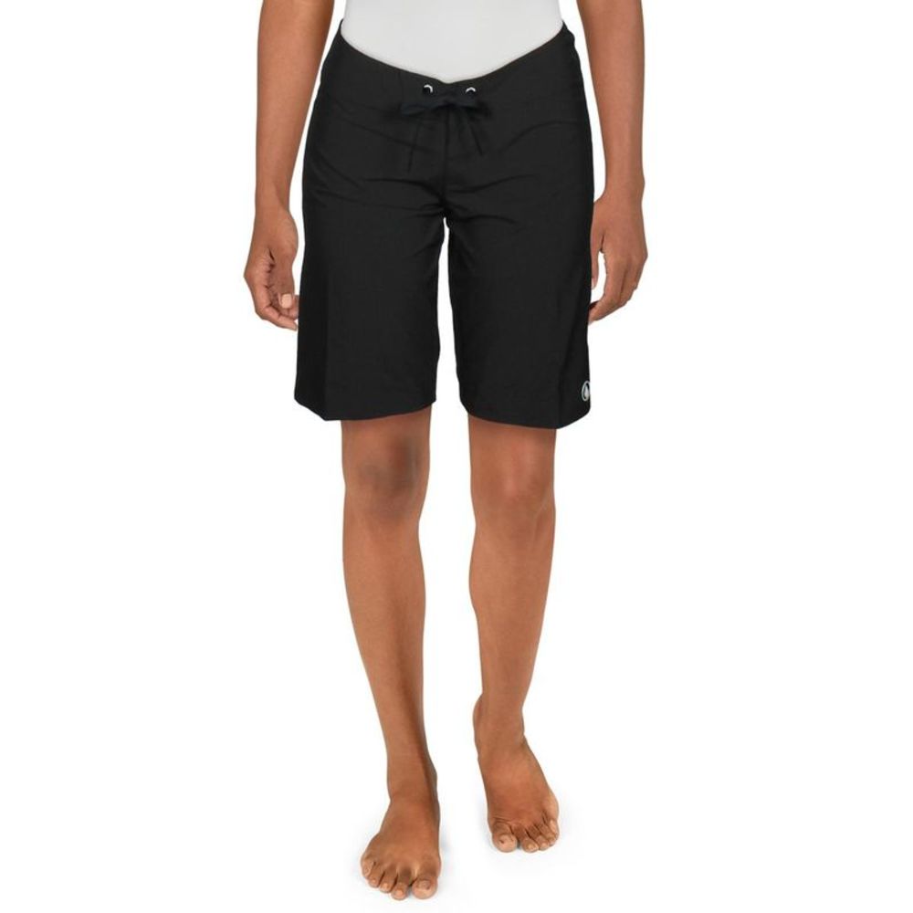 Volcom Womens Black Drawstring  Pockets Beachwear Board Shorts NWT